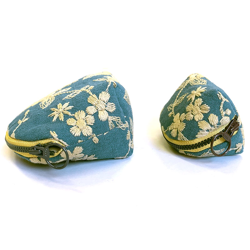 【20%OFF】刺しゅうのラウンドポーチ大・小セット