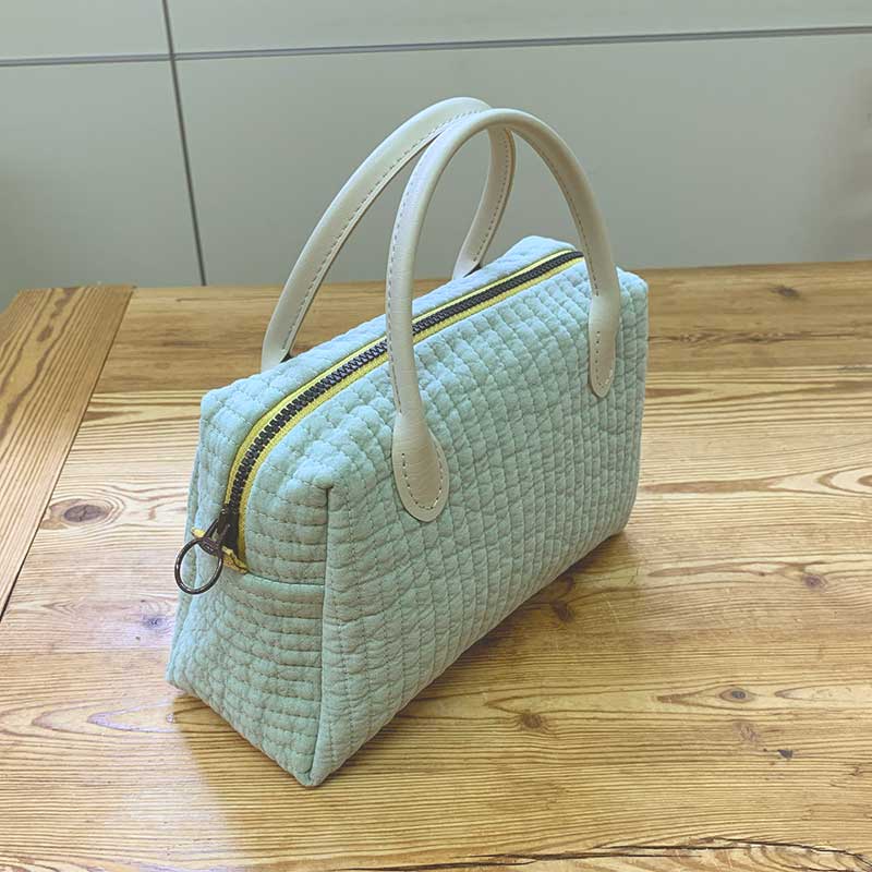 襤褸古布　ミニボストン　ハンドメイド ミニボストンB(作り方なし）斉藤謠子 私の好きな15の布バッグ掲載