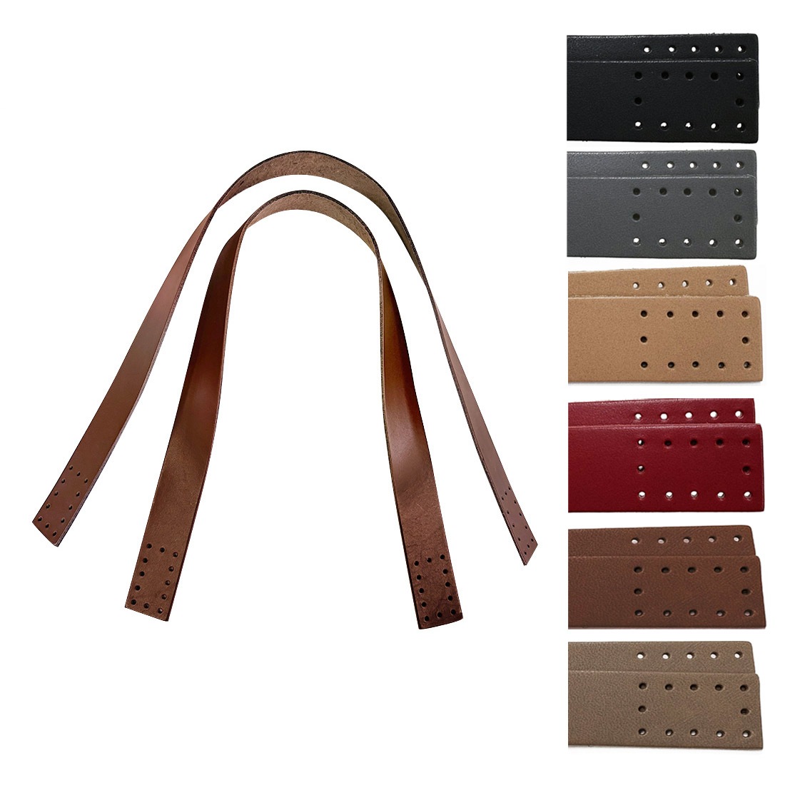 【特価】国産 本革持ち手 先角