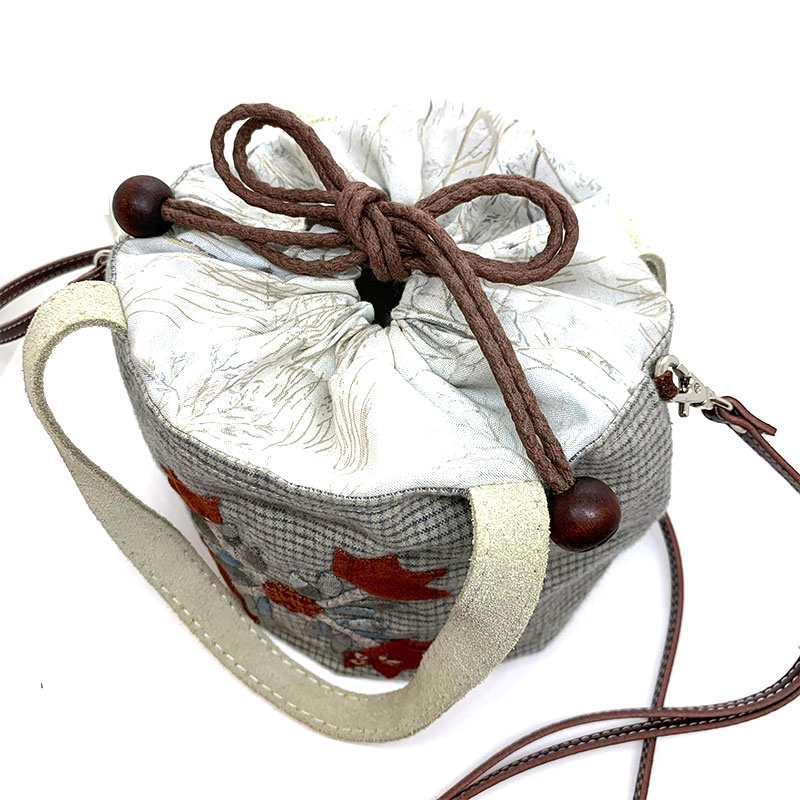 50%OFF】4本のゆりの巾着型ミニバッグ | パッチワークキット,パッチ