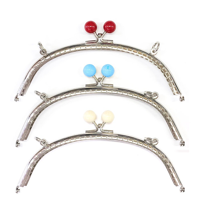 【特価】玉付口金（作り方つき）15.5×6cm