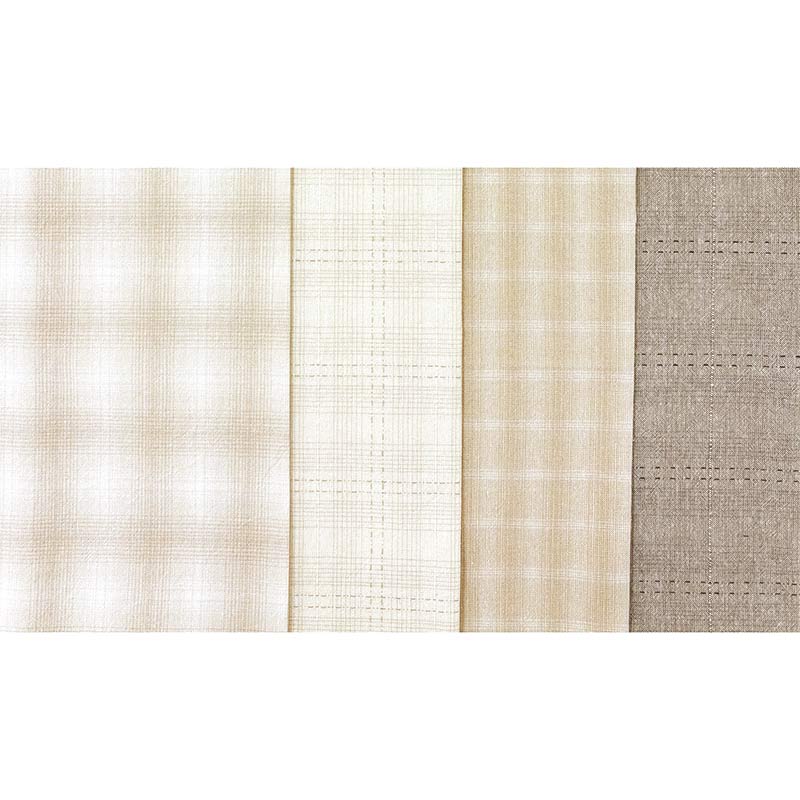 2505 ナチュラルチェック4枚セット