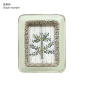 【50%OFF】6.5cm足つき木工フレーム用キット（2ヶセット） ピンクとブルーのツリー