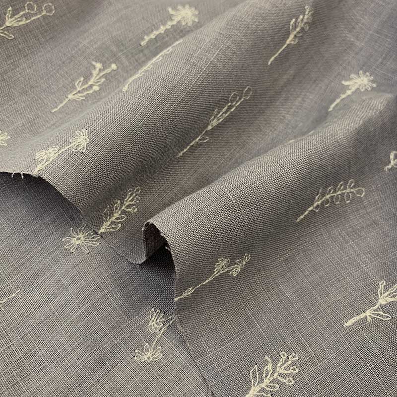 web20210414-02 夏マスクにもおすすめ草花刺しゅうのリネン布 10cm(プレゼント付き)