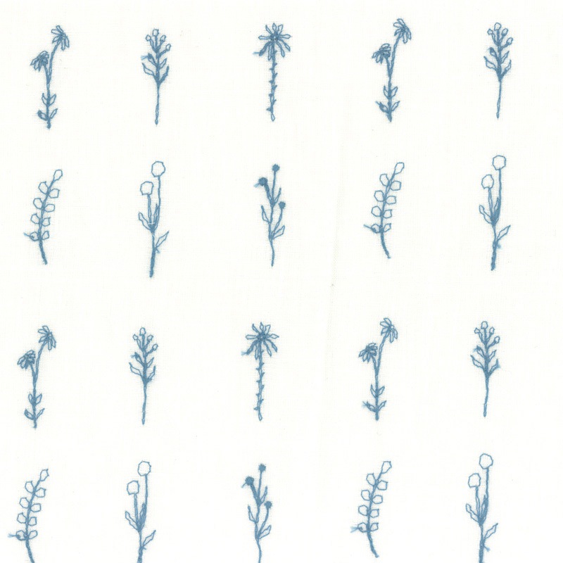 web20210414-02 夏マスクにもおすすめ草花刺しゅうのリネン布 10cm(プレゼント付き)