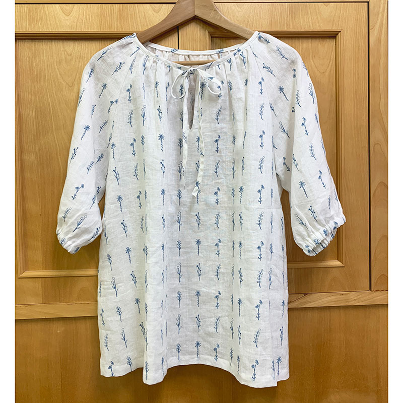 web20210414-02 夏マスクにもおすすめ草花刺しゅうのリネン布 10cm(プレゼント付き)