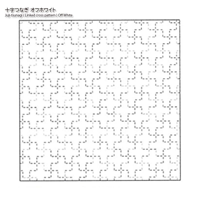 【RENEWAL】刺し子　綿麻マルチクロス　十字つなぎ