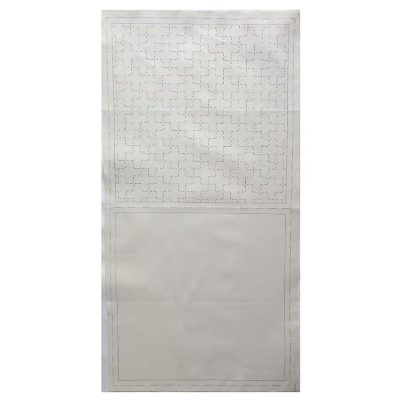 【RENEWAL】刺し子　綿麻マルチクロス　十字つなぎ