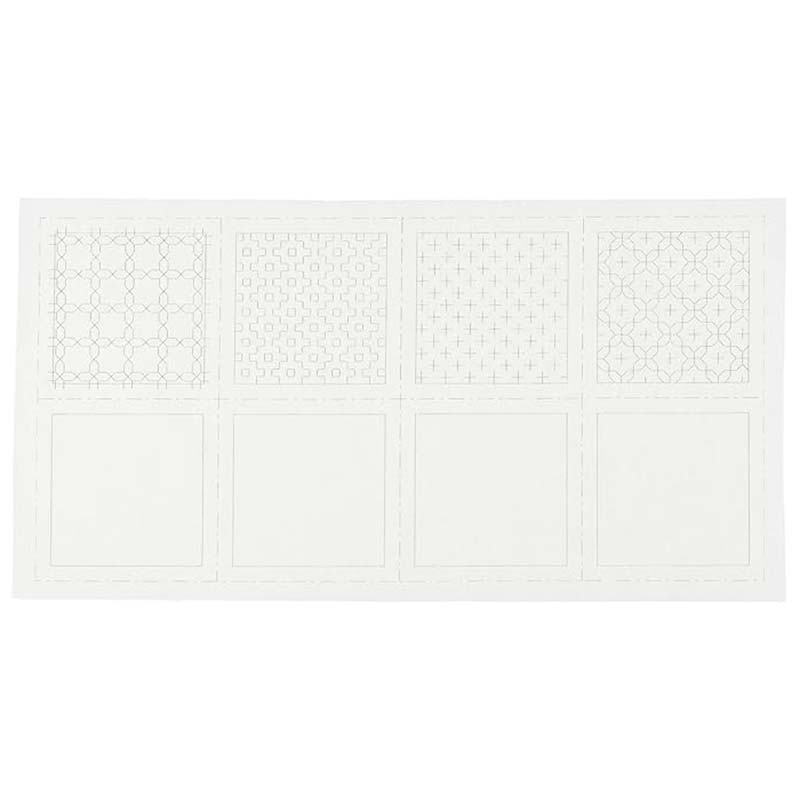 【RENEWAL】刺し子　コースターが4枚作れるクロス【一目刺し】