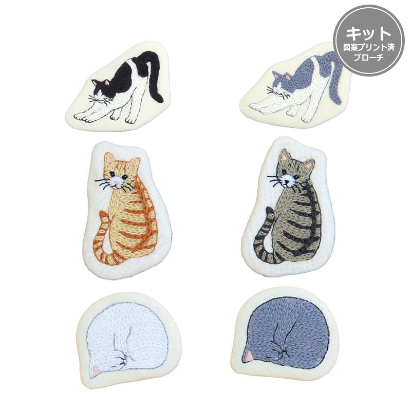 【50%OFF】ニャンコとおでかけ ブローチ　