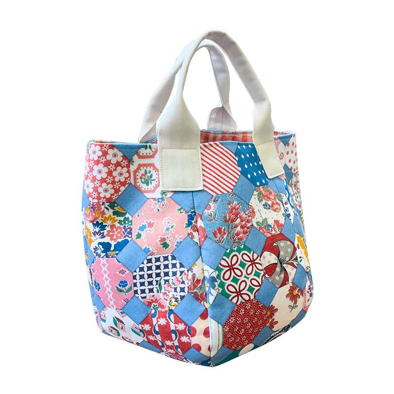 6枚つなぎのバケツ型バッグ