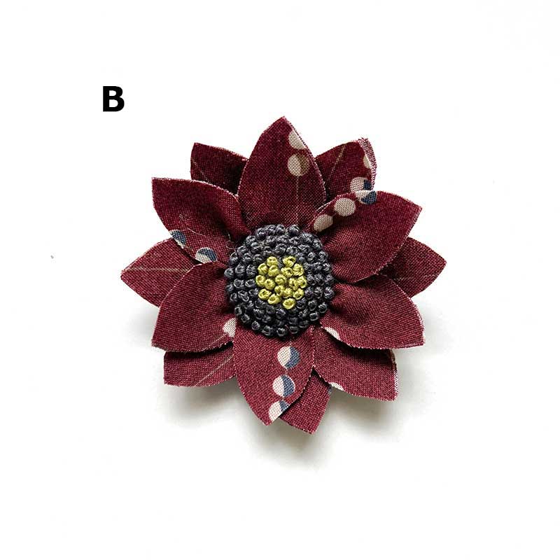 花のブローチA・B・C3ケセット（作り方なし）すてきにハンドメイド2026年10月号掲載