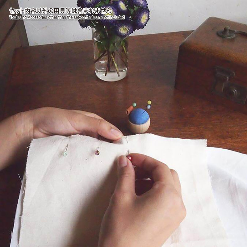 ヒノキのピンクッション 播州織