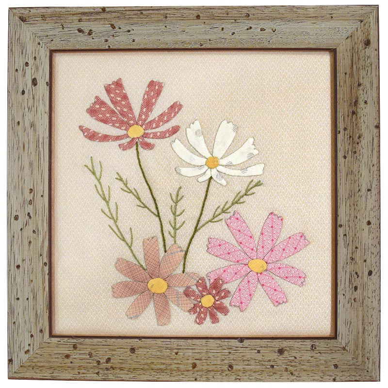 ブルーグレーの虫食いフレーム(内径18cm ガラスなし)(パターンプレゼント付き)