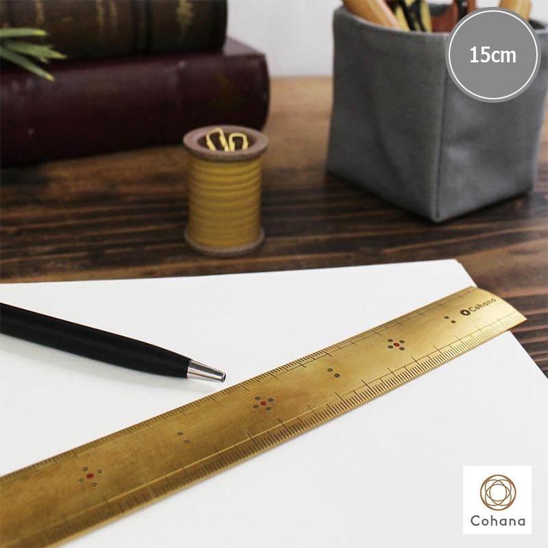真ちゅうの竹尺　15cm