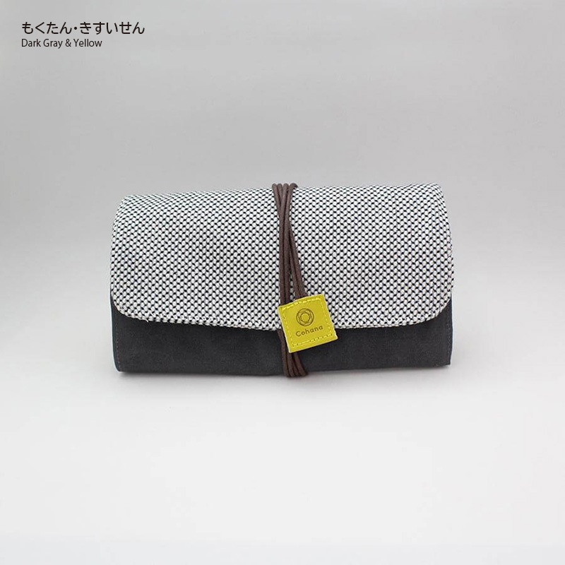 三河木綿の巻き道具入れ