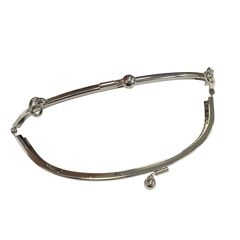 【65%OFF】玉付口金 縫い付けタイプ　15.5cm　シルバー