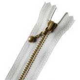 玉付ファスナーいぶし/16cm細