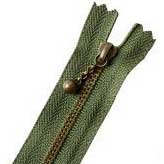 玉付ファスナーいぶし/16cm細