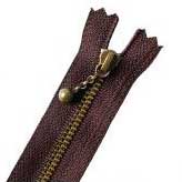 玉付ファスナーいぶし/16cm細