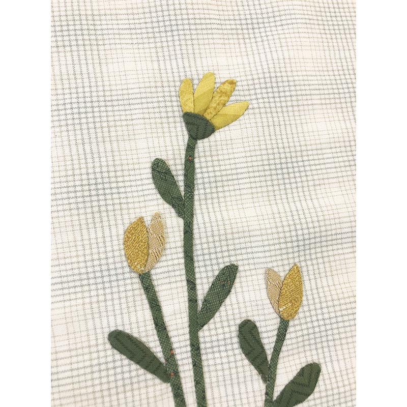 お花のタペストリー パッチワーク】立体アップリケで作るすずらんの花 3D Appliqué