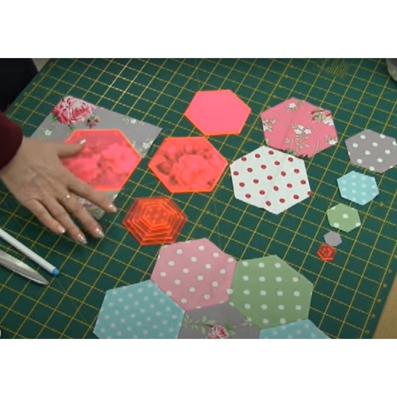 【20%OFF】テンプレート(ピンク) ヘキサゴン(六角形)9個セット