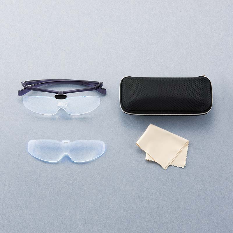 クロバー クラフトルーペ [1.6倍＆2.0倍] メガネタイプの拡大鏡