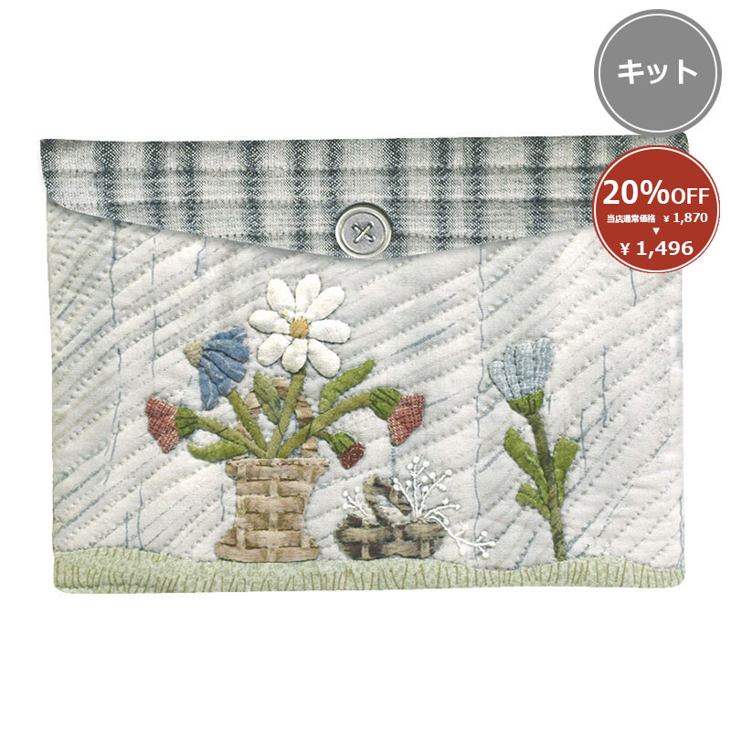 【20%OFF】お花のフラットポーチ *