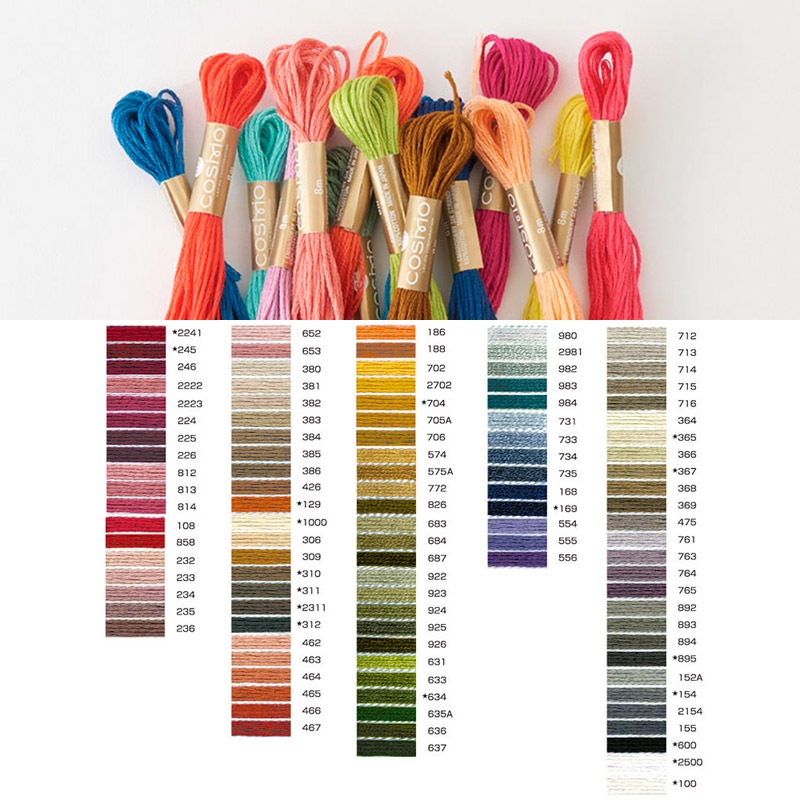 刺しゅう糸（cosmo25 / カセ）【パッチワーク / キルト / 刺しゅう / 糸】