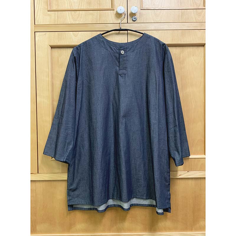 ヘンリーネック（ロング丈）ソフトデニム（作り方なし）斉藤謠子 私の好きな10の服掲載
