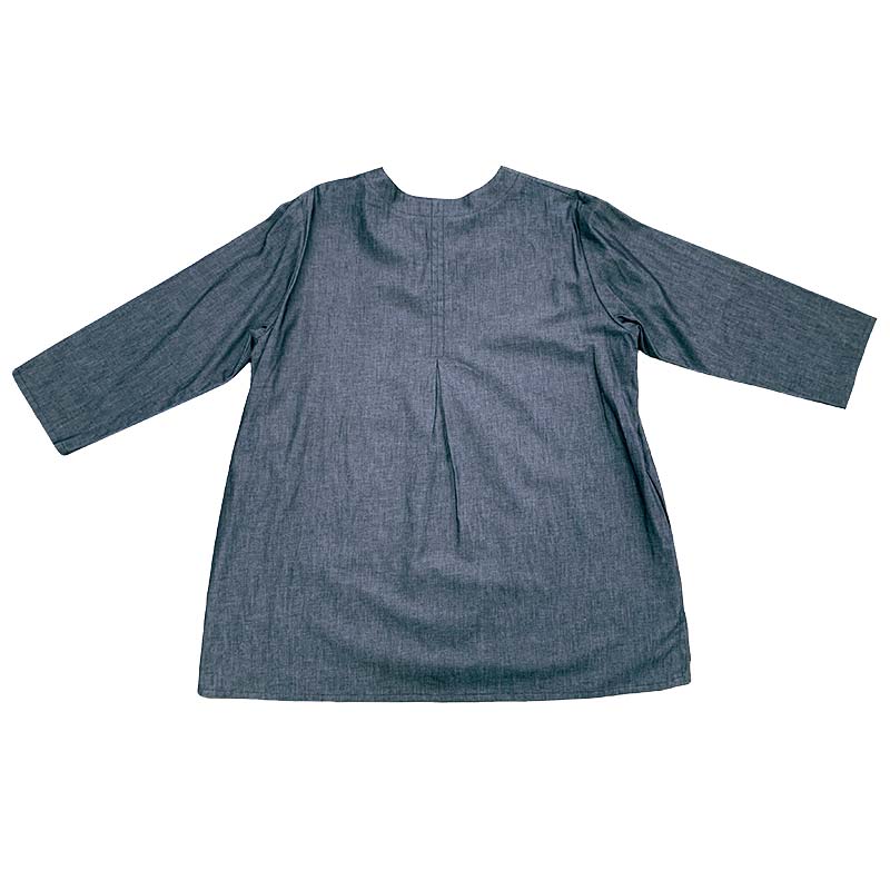 ヘンリーネック（ロング丈）ソフトデニム（作り方なし）斉藤謠子 私の好きな10の服掲載