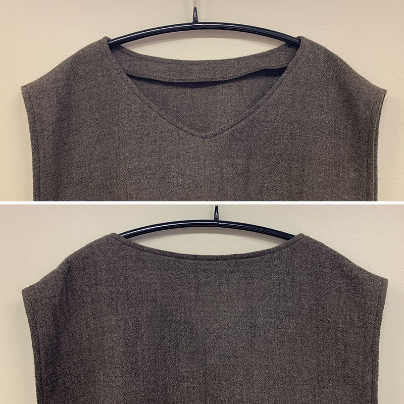 ウールガーゼのベスト（作り方なし）ウールガーゼのベストの型紙掲載