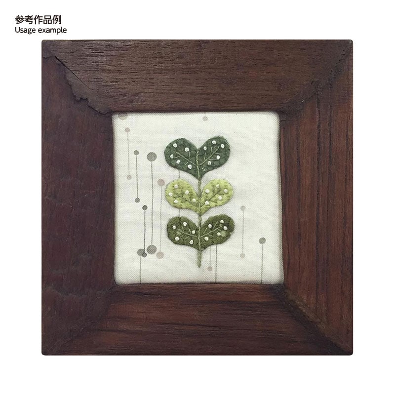 【50%OFF】6.5cm足つき木工フレーム用キット(2ヶセット)グリーンフラワーとハート