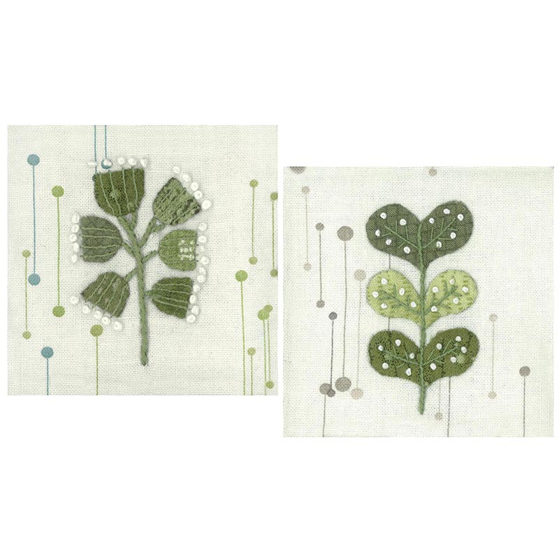 【50%OFF】6.5cm足つき木工フレーム用キット(2ヶセット)グリーンフラワーとハート