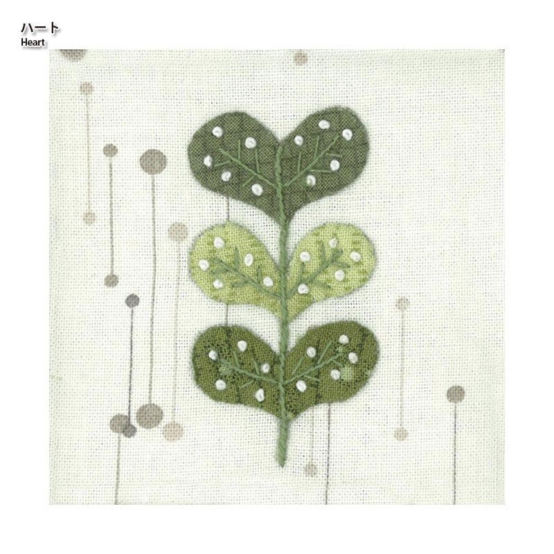 【50%OFF】6.5cm足つき木工フレーム用キット(2ヶセット)グリーンフラワーとハート