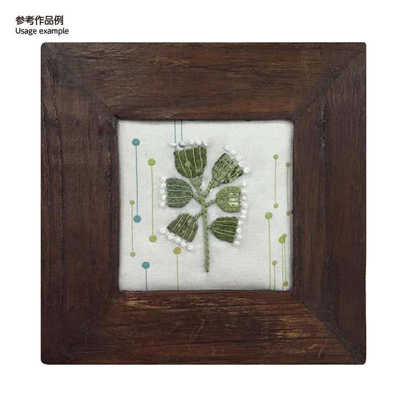 【50%OFF】6.5cm足つき木工フレーム用キット(2ヶセット)グリーンフラワーとハート