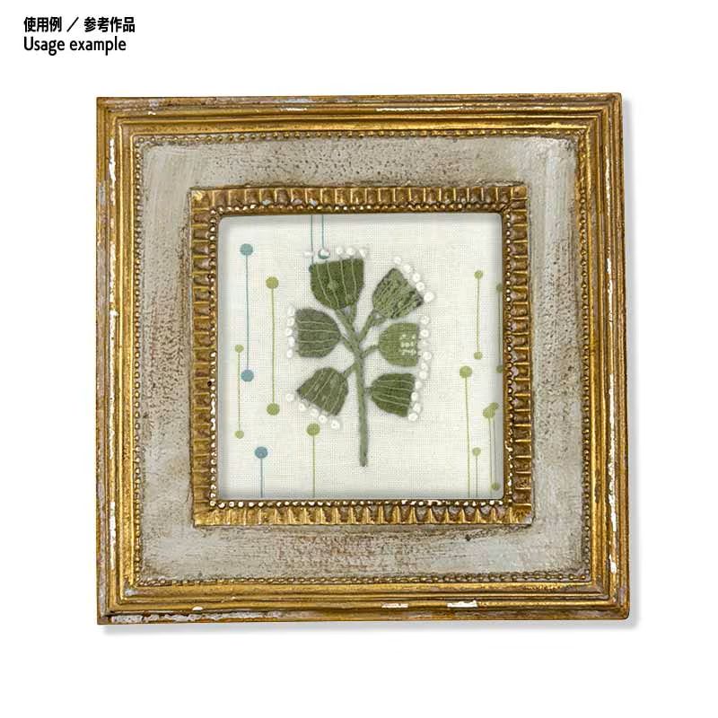 【50%OFF】6.5cm足つき木工フレーム用キット（2ヶセット）グリーンフラワーとハート