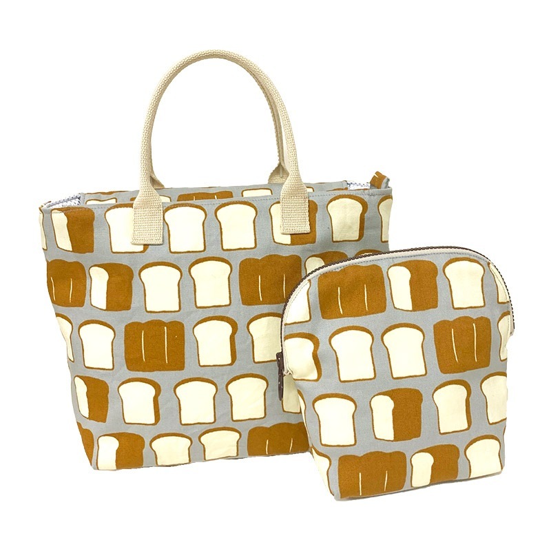 【20%OFF】食パンプリントの保冷・保温バッグとポーチ