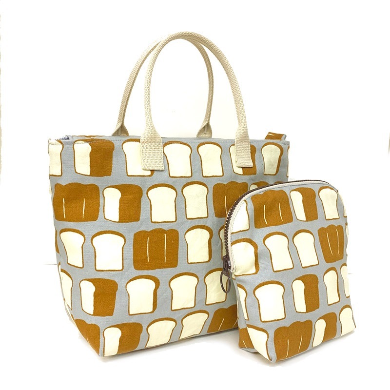 【20%OFF】食パンプリントの保冷・保温バッグとポーチ