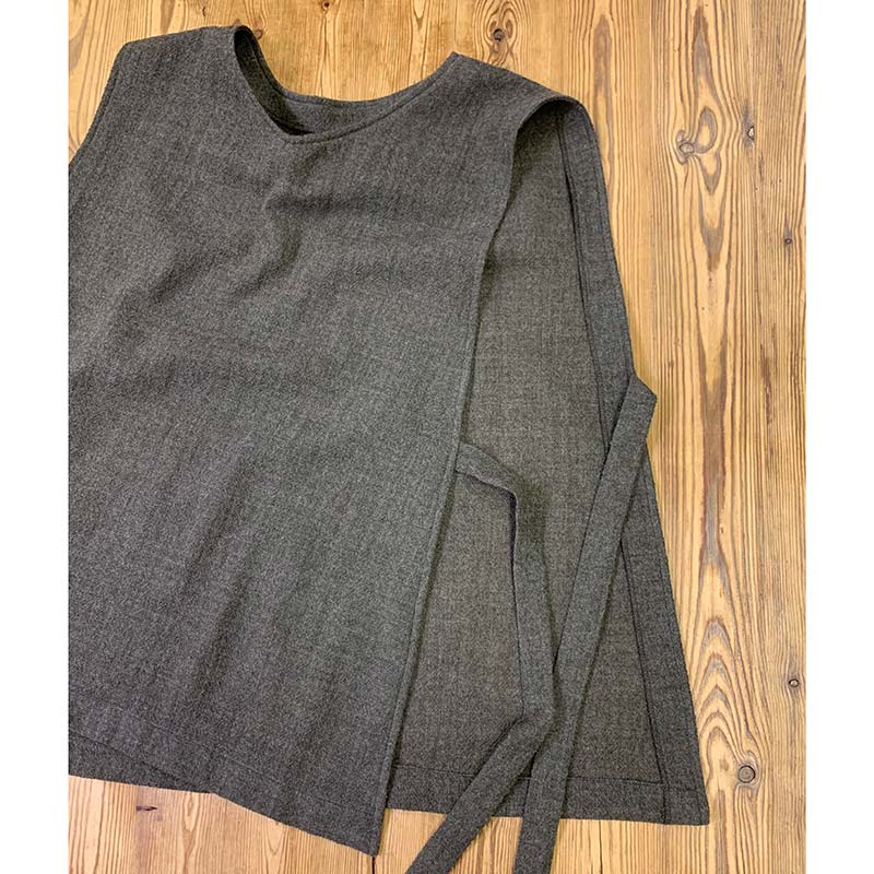 ウールガーゼのベストの型紙