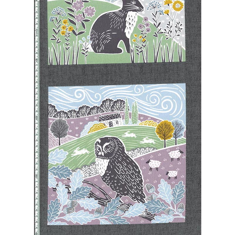 【パネル布】USAコットン Makower Heather and Sage Animal Panel