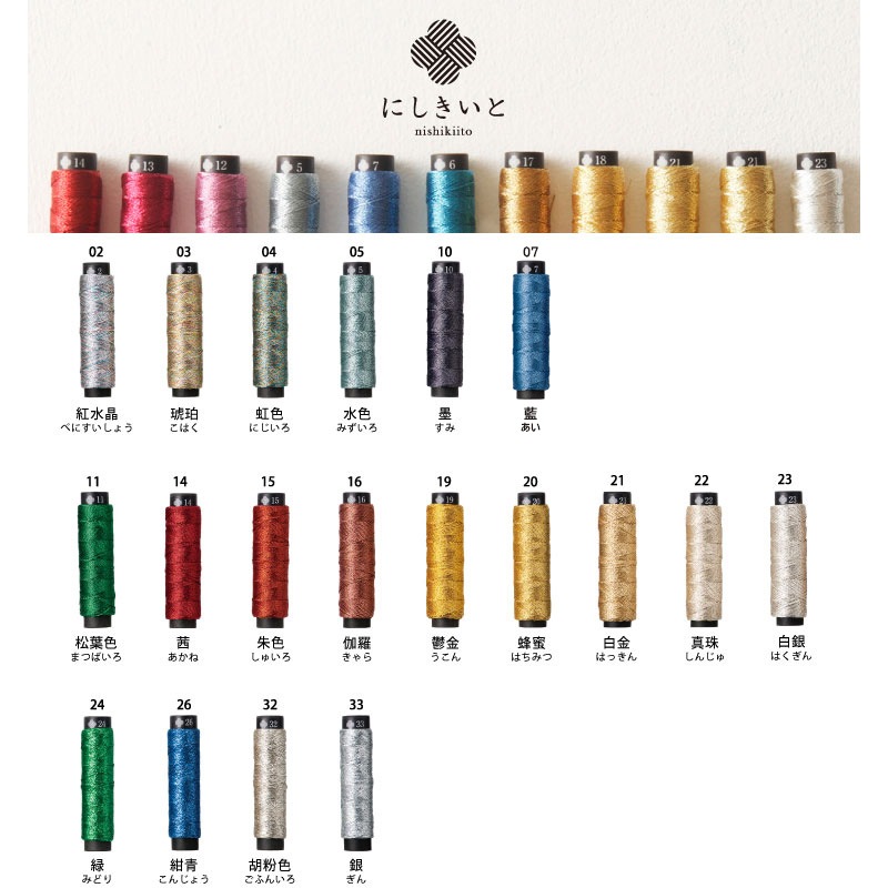 にしきいと（cosmo/ラメ刺しゅう糸）