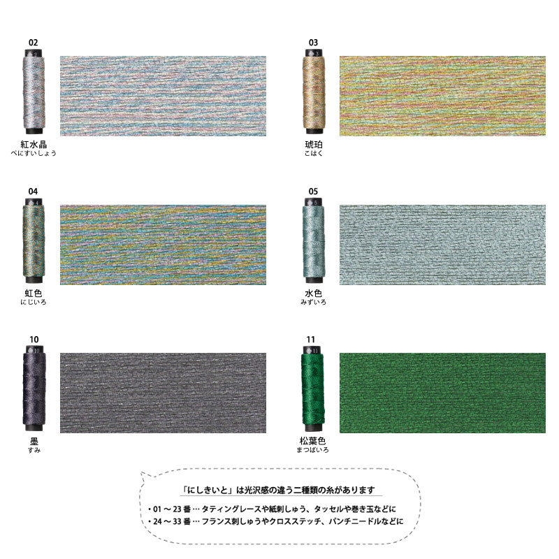 にしきいと（cosmo/ラメ刺しゅう糸）