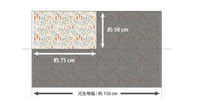 【ハーフ＆ハーフ】ARVIDSSONS TEXTIL オートゥス 約70cm×50cm