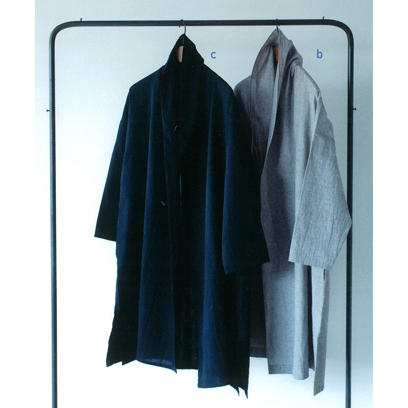 ロングカーディガンc（紺）（作り方なし）斉藤謠子のいつも心地のよい服とバッグ掲載