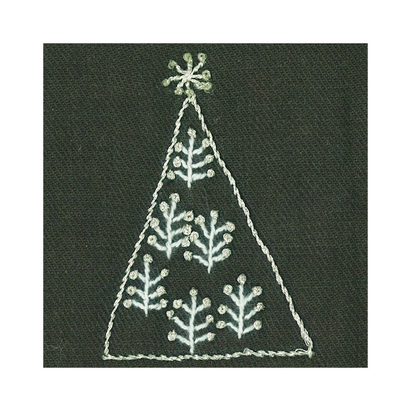 【50%OFF】6.5cm足つき木工フレーム用キット(2ヶセット) レッドとグリーンのツリー