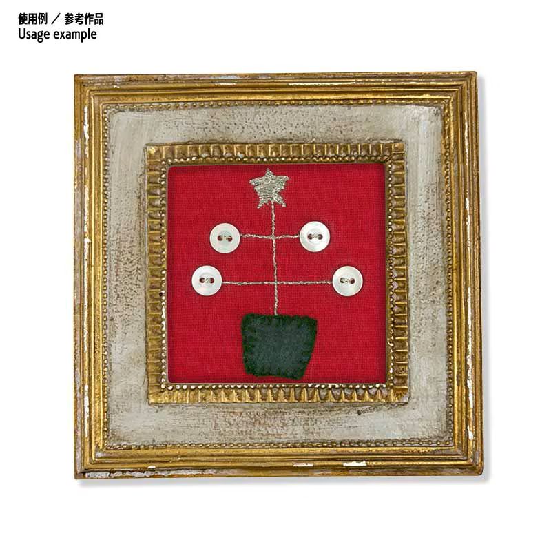 【50%OFF】6.5cm足つき木工フレーム用キット（2ヶセット） レッドとグリーンのツリー