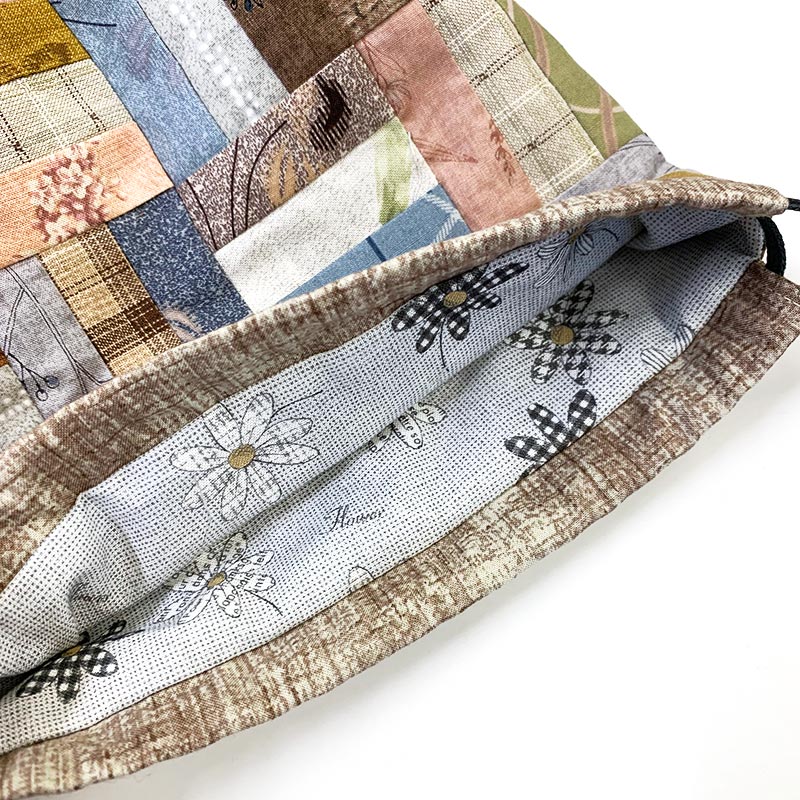 【20%OFF】ローマンストライプの巾着(作り方なし)斉藤謠子のトラディショナル・パターン掲載