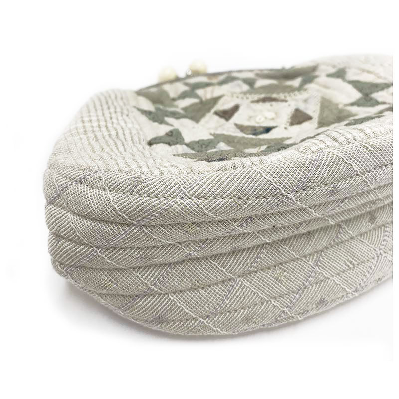 フラワースターの玉付口金ポーチ