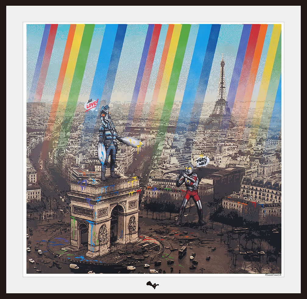 RoamCouch「Rainbow inc./Ultraman × Baltan Paris」（Hand Finish＆額装あり）